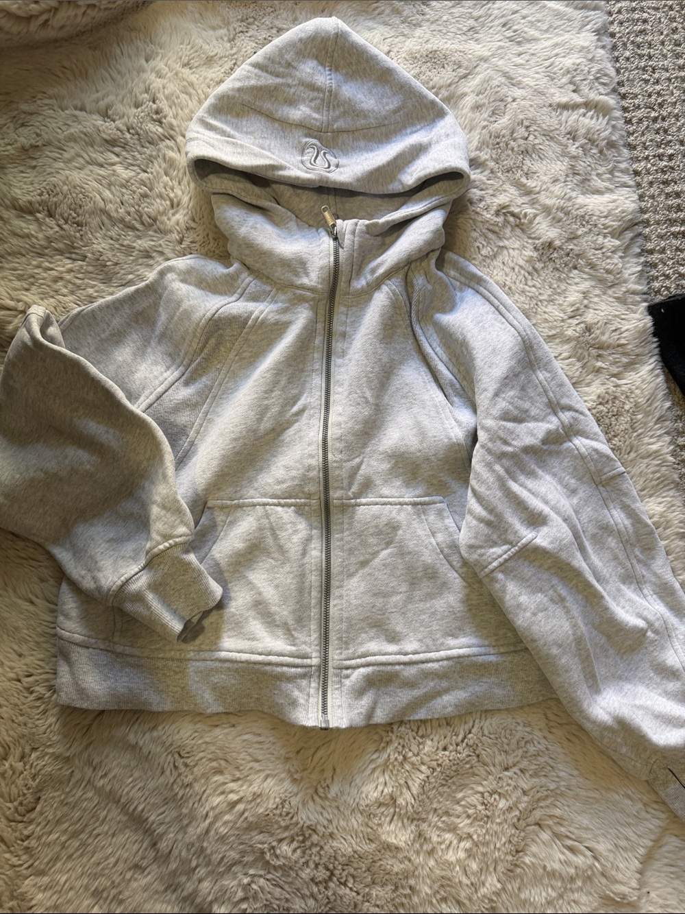 lululemon athletica Light Gray Full-Zip Hoodie